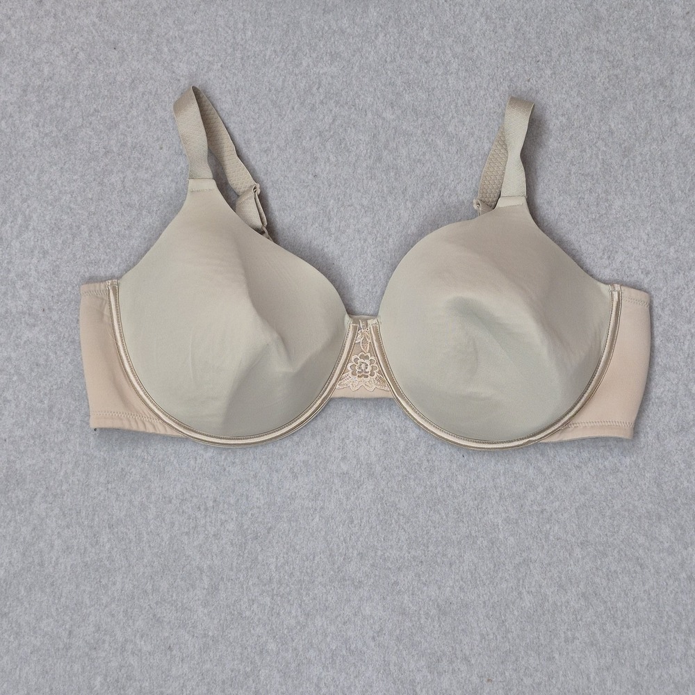 Vanity Fair Women Bra 44DD Beige T Shirt Underwired Lace Strap‎